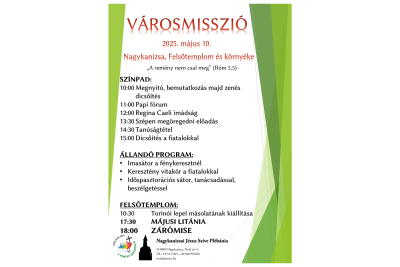  „Reményt adunk!” – Városmissziót szerveznek Nagykanizsán